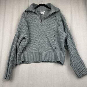 Sincerely Jules Women's Medium Knitted Sweater Cable-Knit Soft